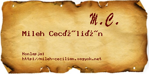 Mileh Cecílián névjegykártya